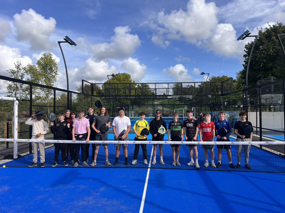 Young players enjoying padel at Ballyhass