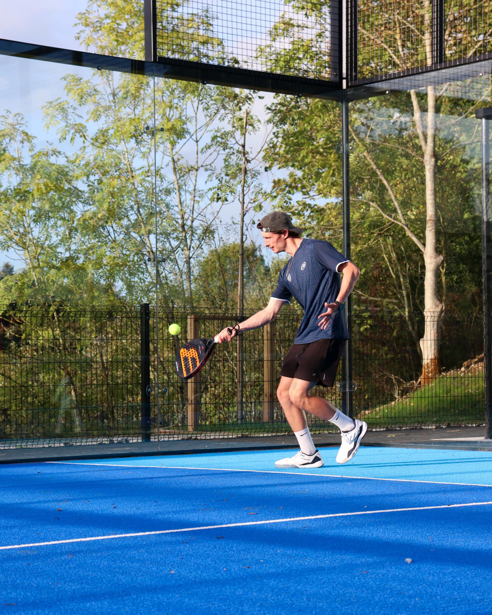 Young padel players on court at Ballyhass