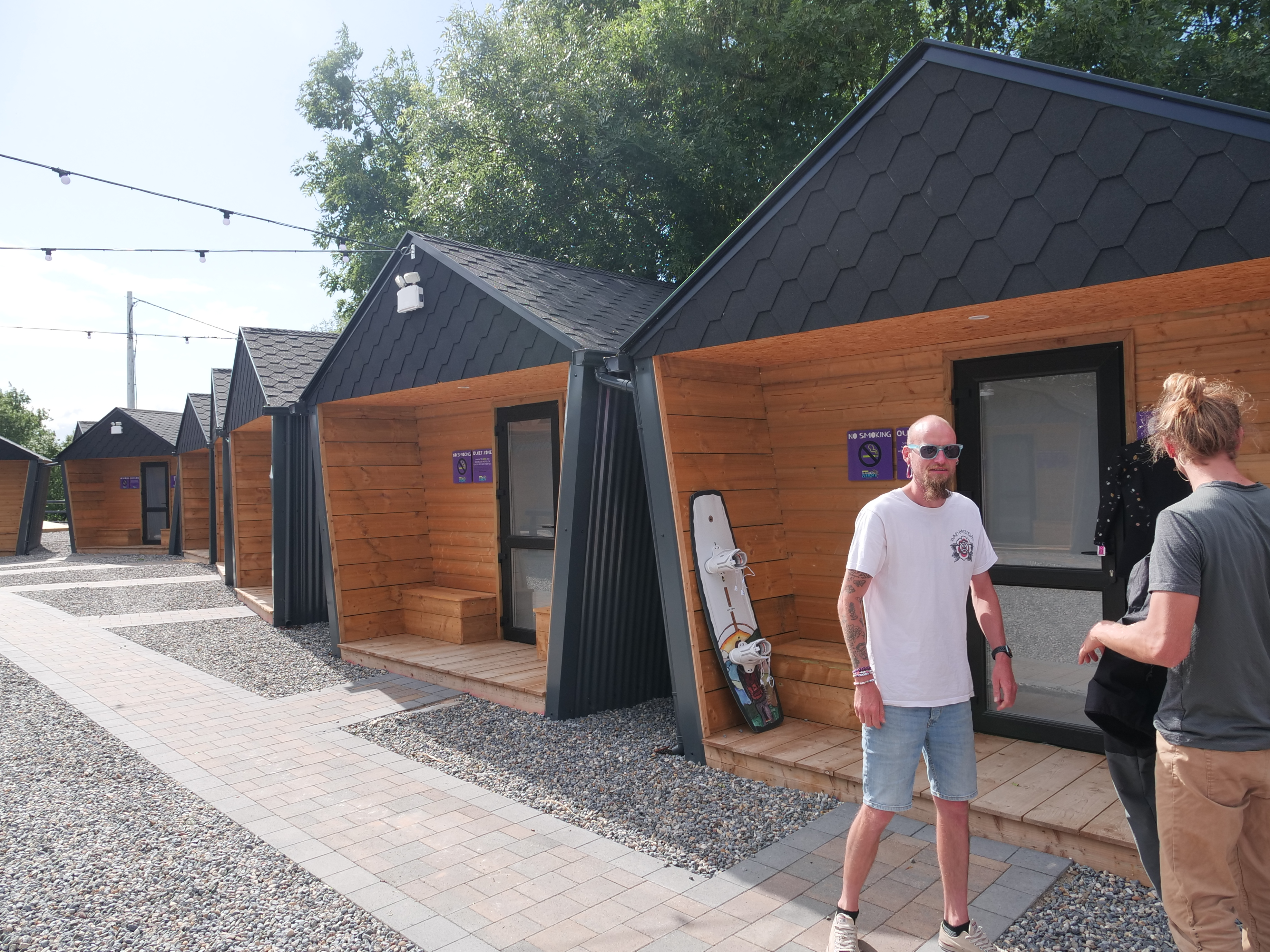 Communal bunkhouse village area for school groups