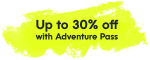 30% discount with adventure pass